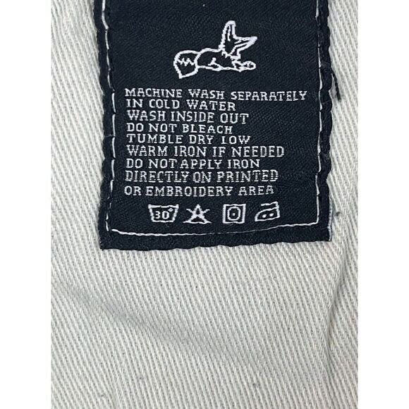 Akoo Straight Jeans Men's Size 38 Blue Denim Solid Cotton Distressed High-Rise - Picture 14 of 16